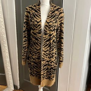 Free Press Animal print long Cadigan